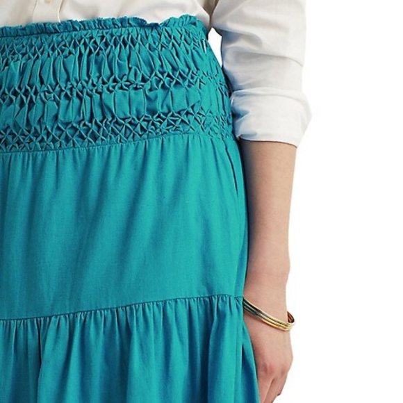 NWT Lauren Ralph Lauren Luhanna Shirred Tiered Peasant Midi/Maxi Skirt - Picture 3 of 7